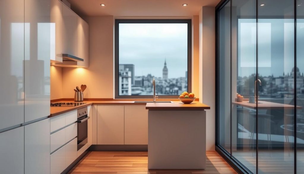 plan cuisine fermée 10m2 à Lyon